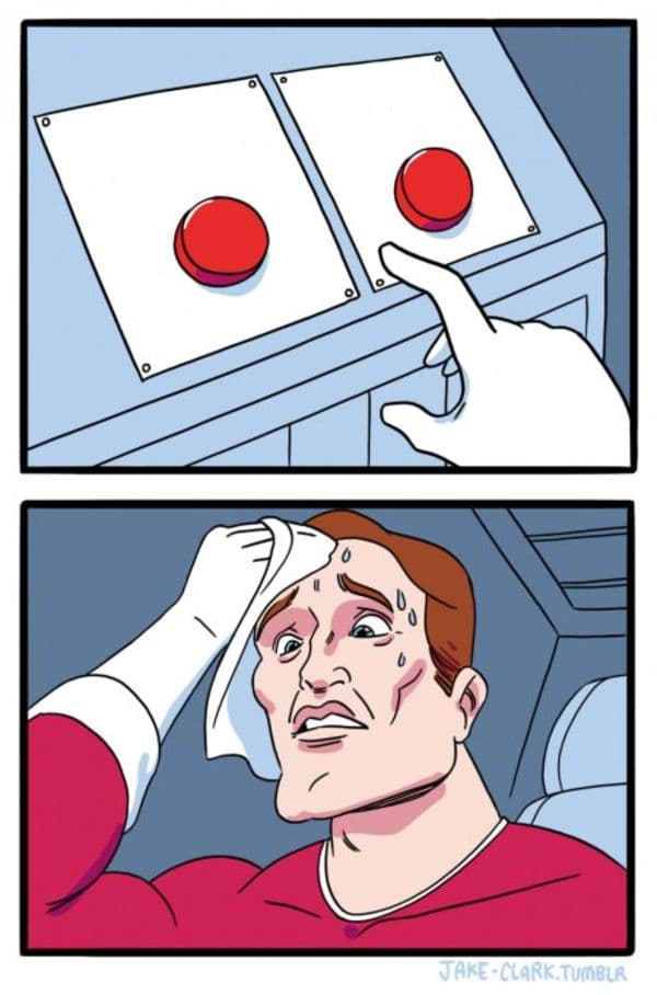 Two Buttons by @sigma_lord in Memes