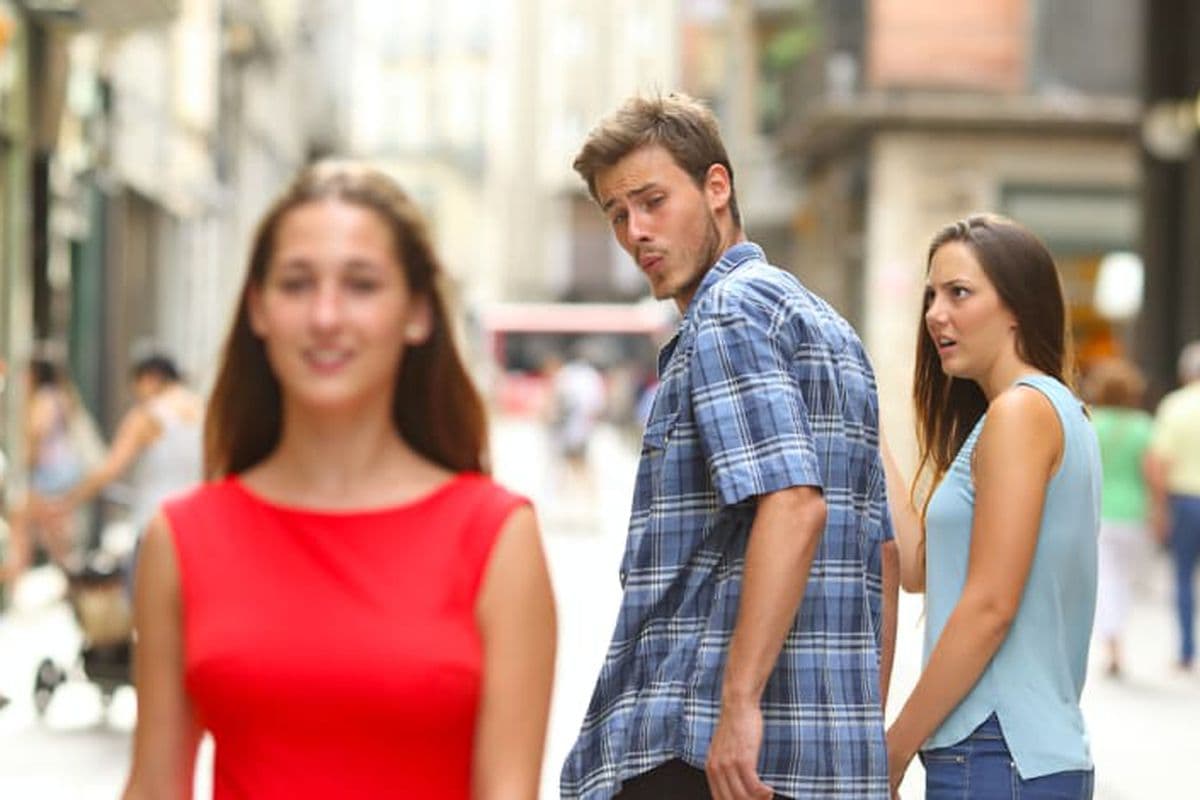 Distracted Boyfriend by @pixelpriest in Memes